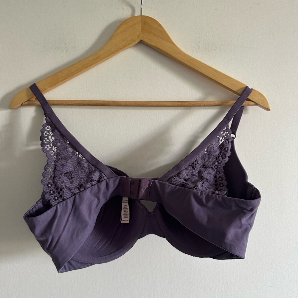 Victoria’s Secret Purple Lace Body by Victoria Perfect Shape Bra size 36D EUC - Picture 4 of 6